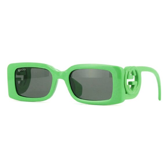 NEW GUCCI SQUARE SUNGLASSES GUCCI GG1325S 009 GREEM GREY EYEWEAR - Picture 1 of 3